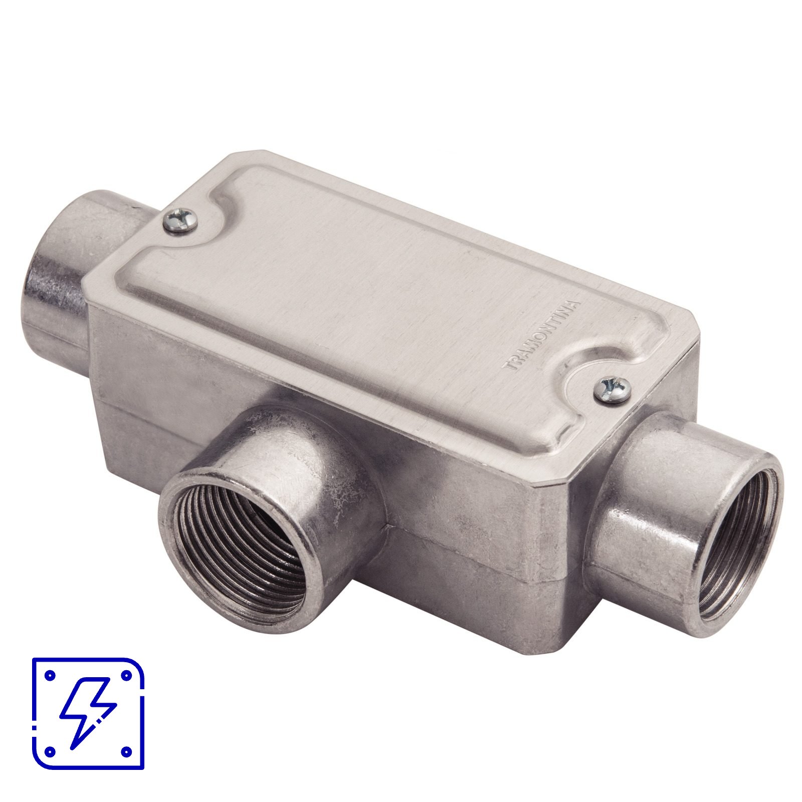 Condulete Fixo 1/2" Tipo T Tramontina com Tampa e com Rosca 12 UNIDADES EMB.MINIMA