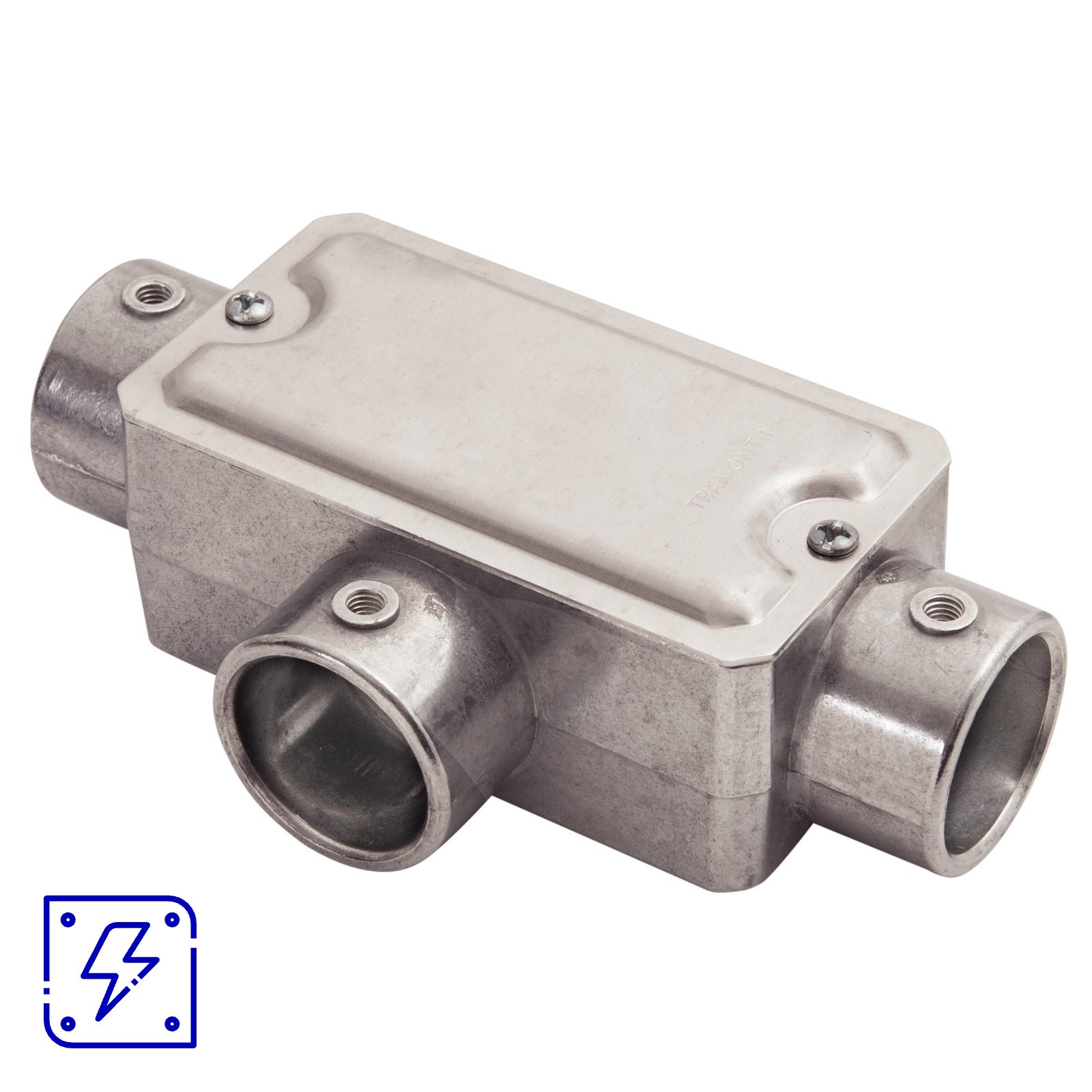 Condulete Fixo 3/4" Tipo T Tramontina com Tampa e sem Rosca 12 UNIDADES EMB.MINIMA