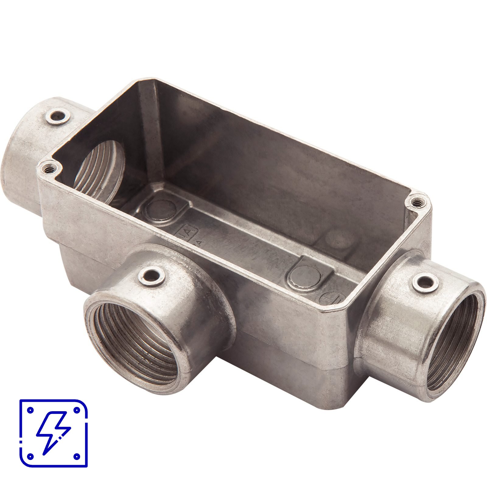 Condulete Tipo T 1" Fixo Tramontina sem Tampa com Rosca BSP e sem Pintura 12 UNIDADES EMB.MINIMA