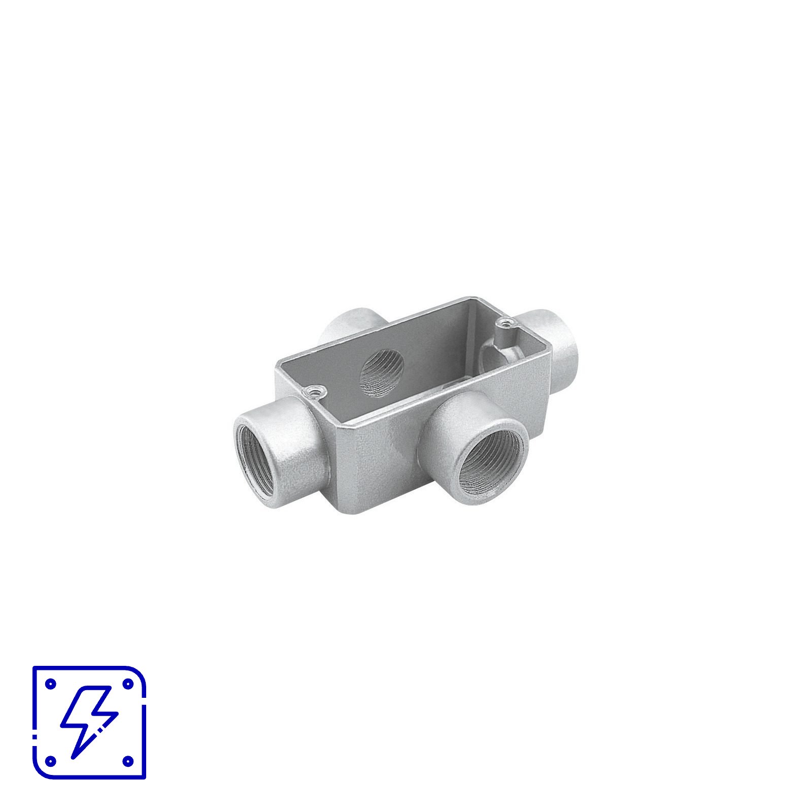 Condulete Fixo Tramontina Tipo X Rosca BSP 4" Com Tampa Com Pintura Cinza 1 UNIDADES EMB.MINIMA