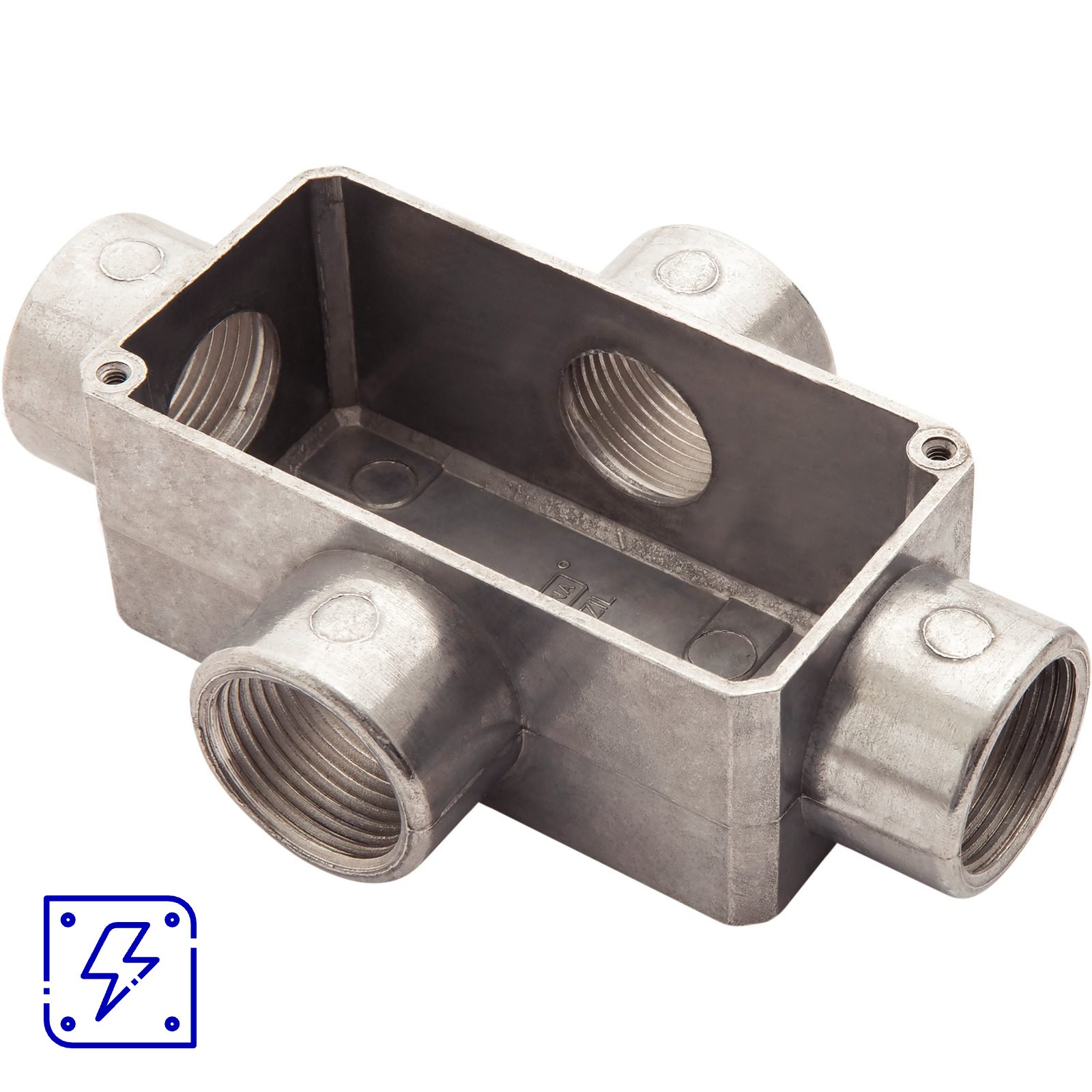 Condulete Tipo X 1" Fixo Tramontina com Rosca BSP e sem Pintura 6 UNIDADES EMB.MINIMA