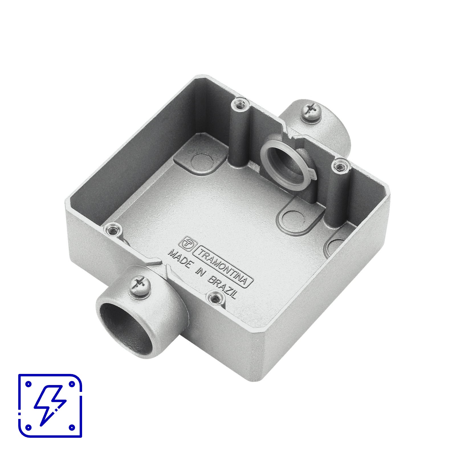 Condulete Tipo CD 3/4" Duplo Tramontina com Rosca BSP e sem Pintura 6 UNIDADES EMB.MINIMA