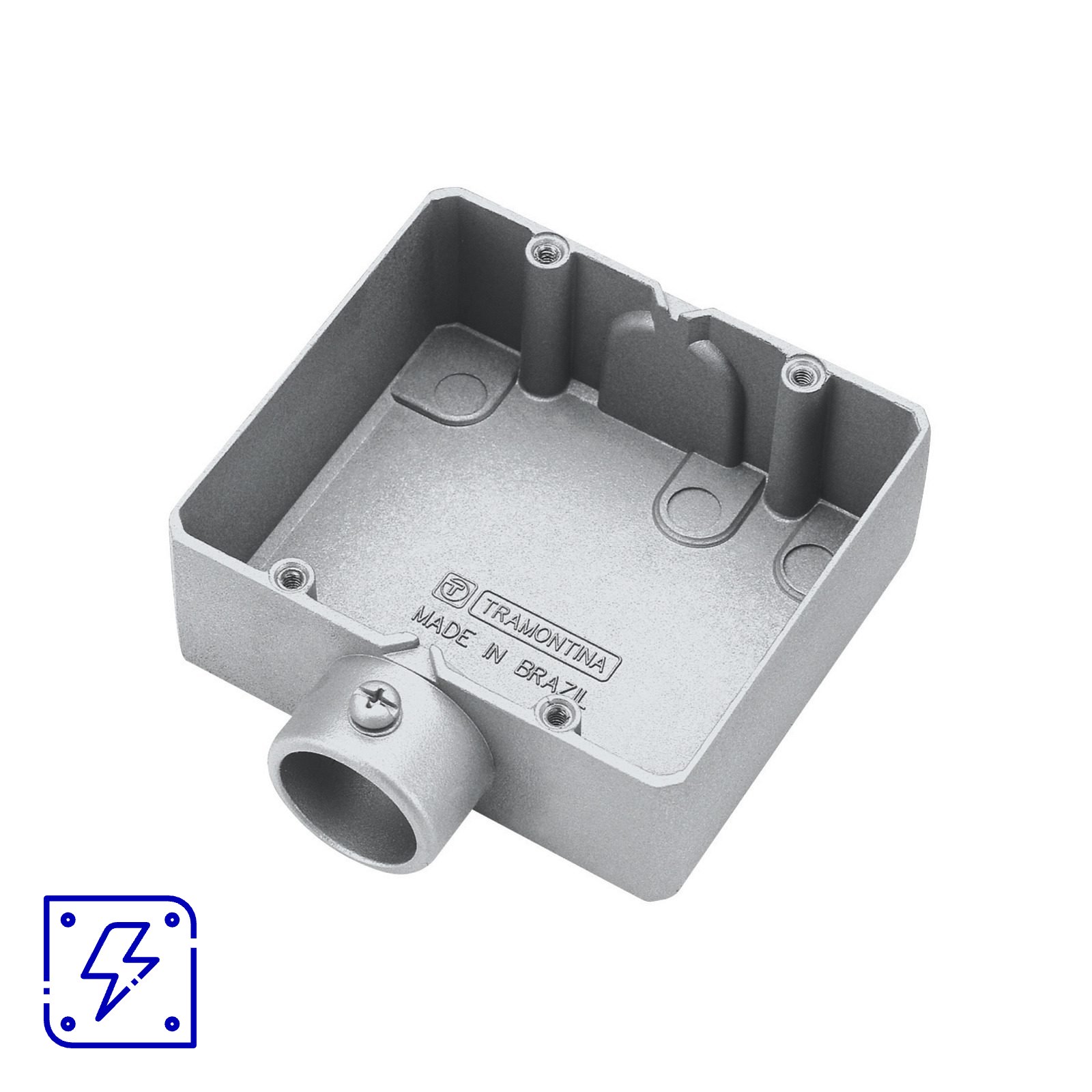 Condulete Tipo ED 3/4" Duplo Tramontina com Rosca BSP e sem Pintura 6 UNIDADES EMB.MINIMA