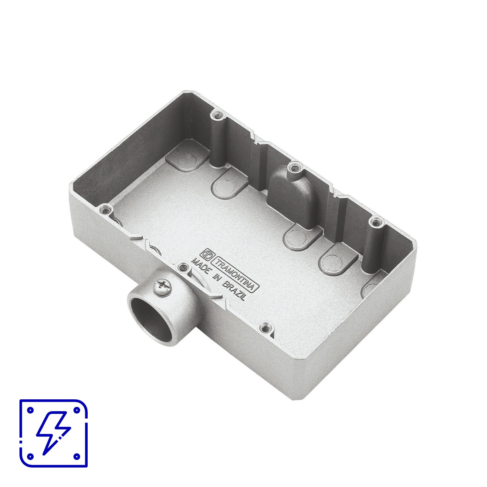 Condulete Tipo ET 3/4" Triplo Tramontina sem Rosca e com Pintura Eletrostática a Pó 6 UNIDADES EMB.MINIMA