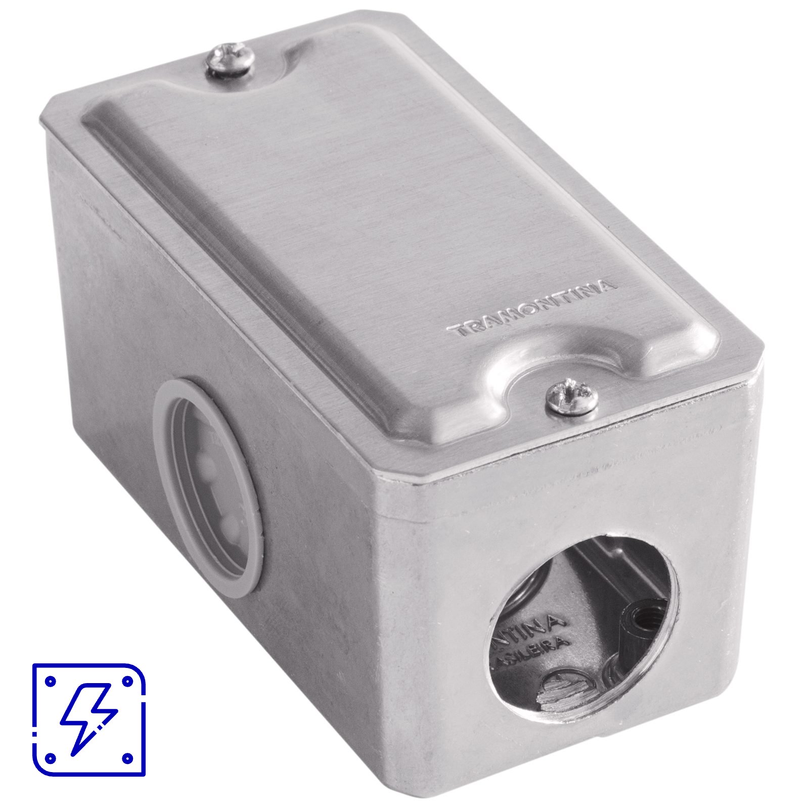 Condulete Múltiplo Tramontina Flexor X 3/4 com Tampa e Tampão 12 UNIDADES EMB.MINIMA