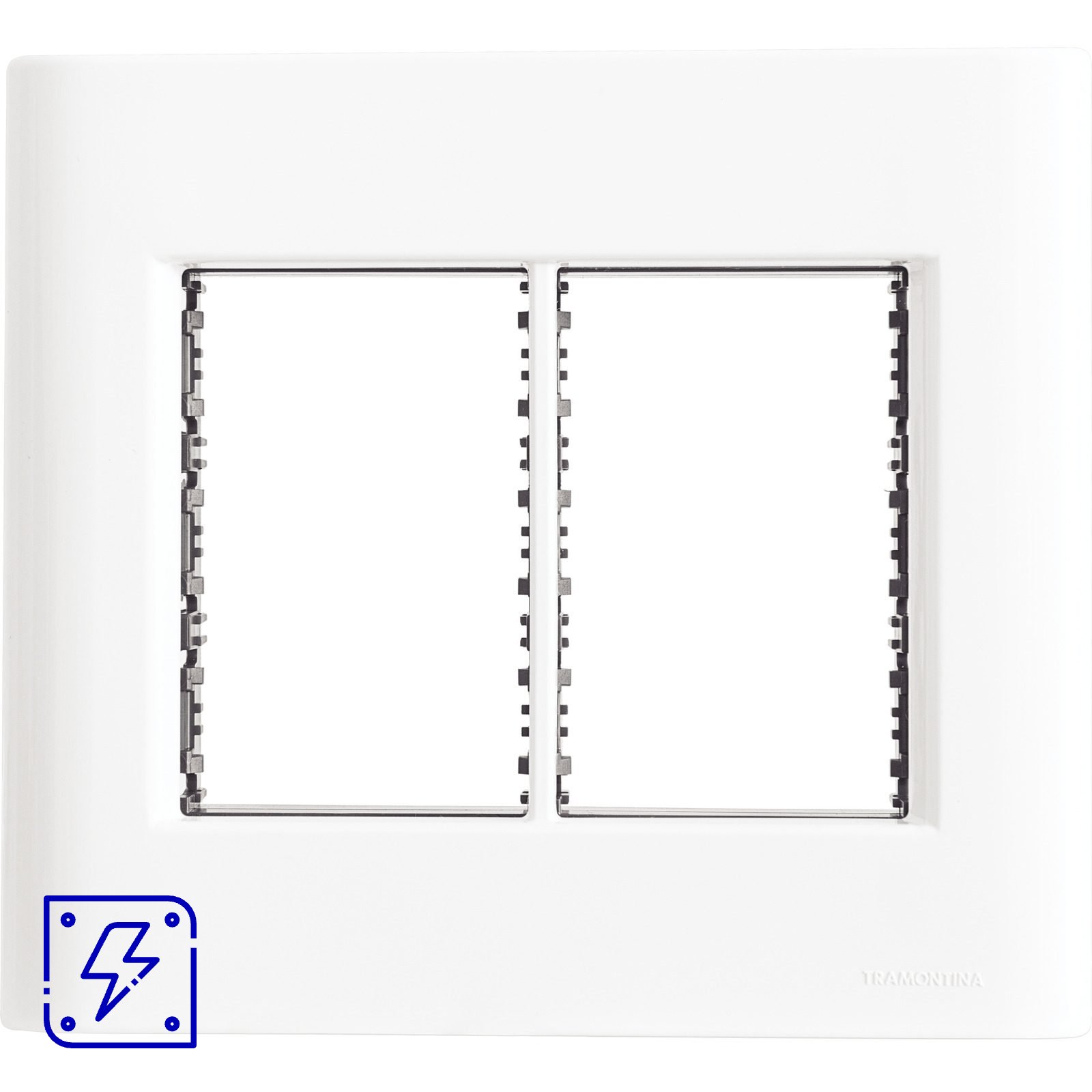 Placa 6 Postos 4x4 Tramontina Giz Branca com Suporte 20 UNIDADES EMB.MINIMA