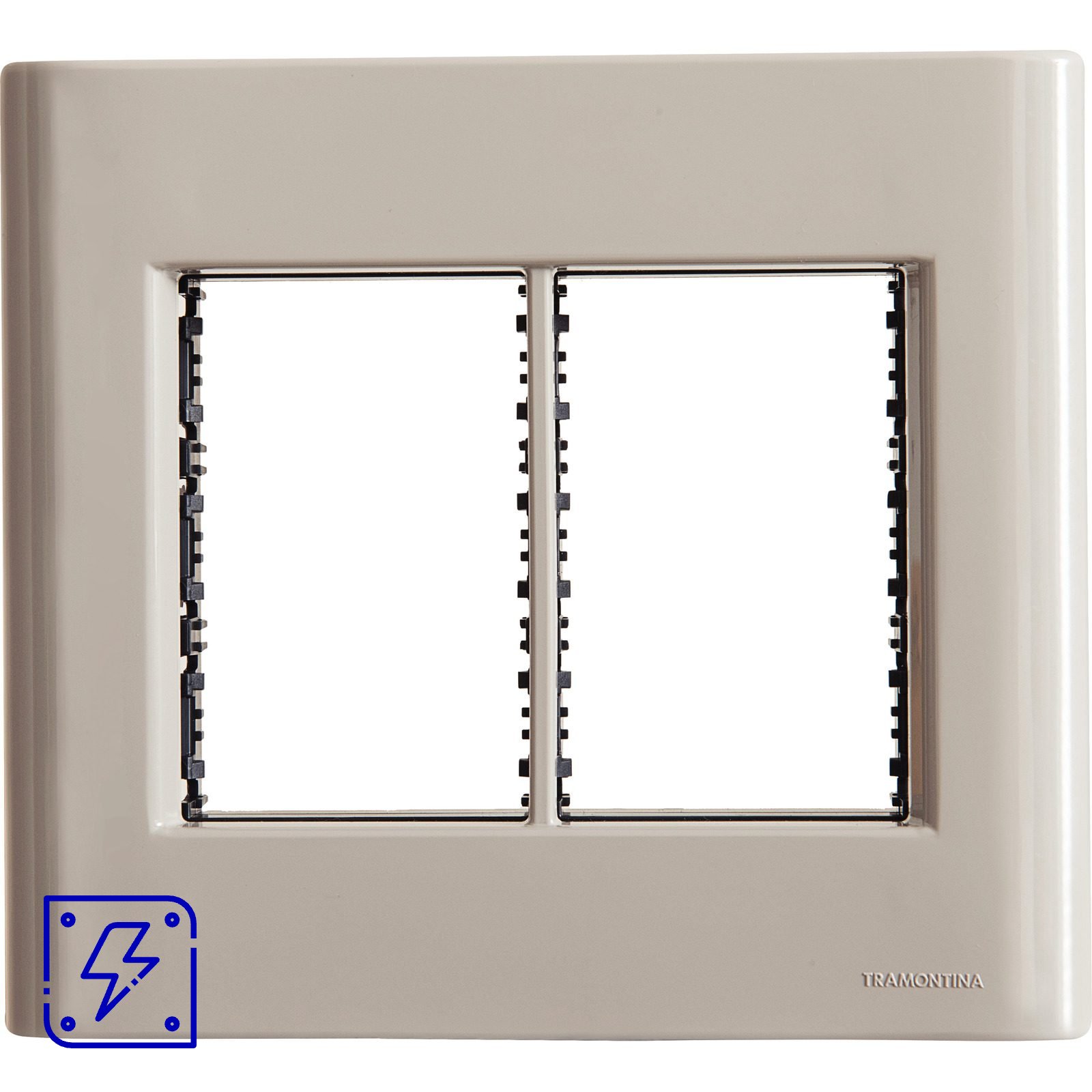 Placa 6 Postos 4x4 Tramontina Giz Fendi com Suporte 20 UNIDADES EMB.MINIMA