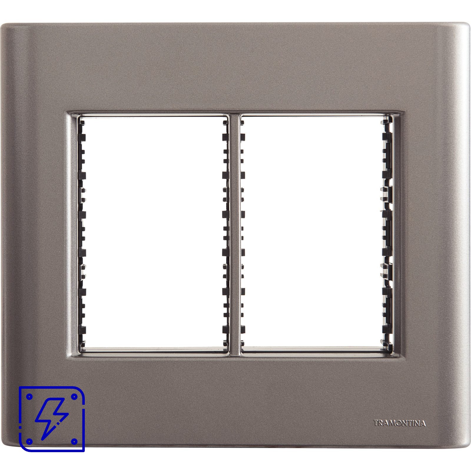Placa 6 Postos 4x4 Tramontina Giz Onix Metalizado com Suporte 20 UNIDADES EMB.MINIMA