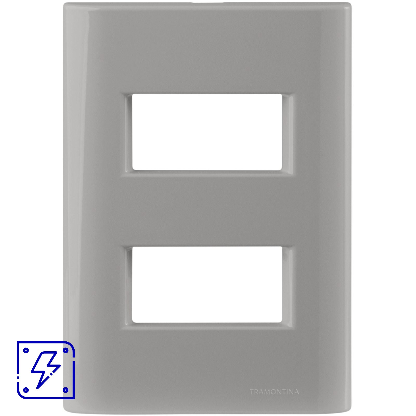 Placa 2 Postos Afastados Tramontina Giz com Suporte Fendi 20 UNIDADES EMB.MINIMA