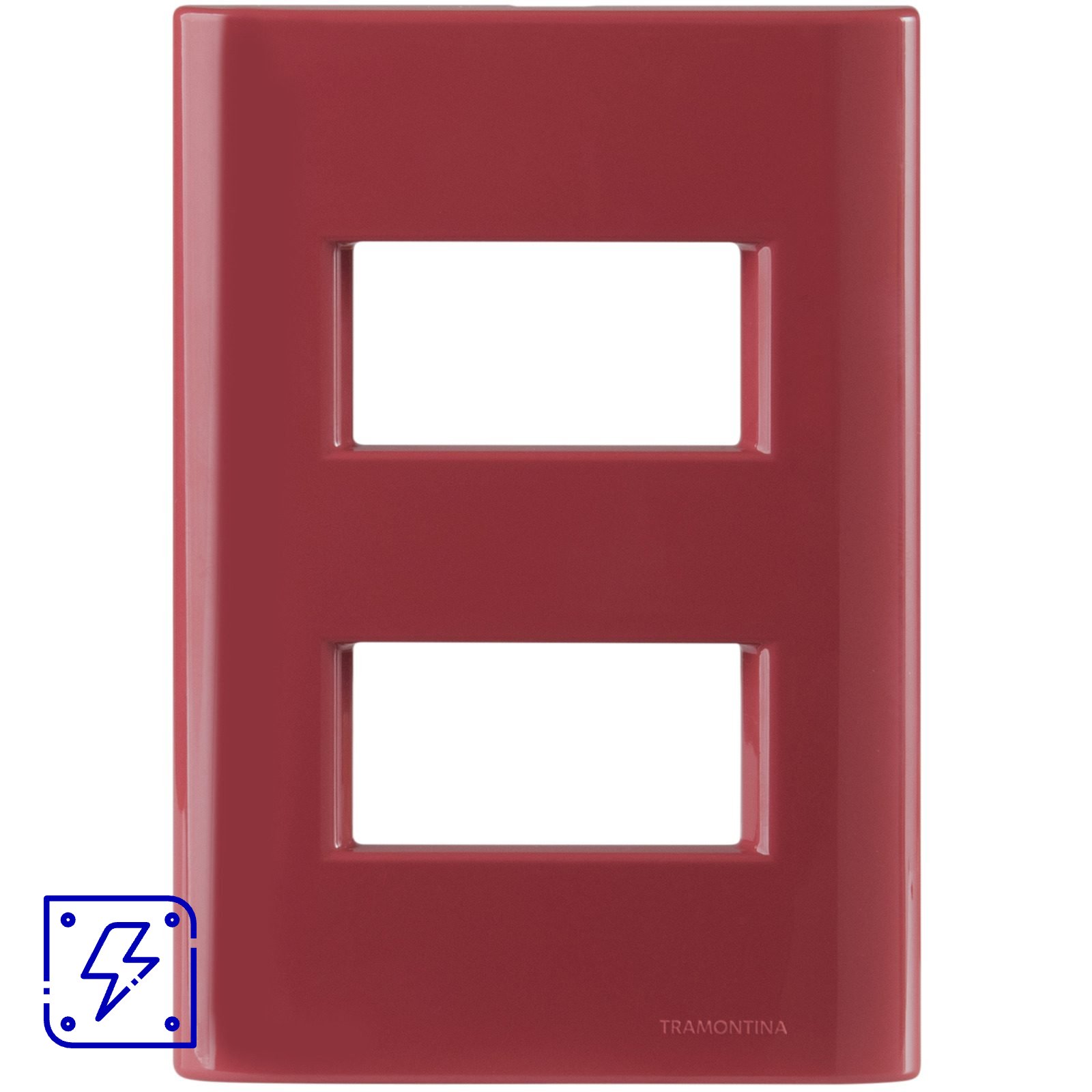 Placa 2 Postos Afastados Tramontina Giz com Suporte Napoli 20 UNIDADES EMB.MINIMA