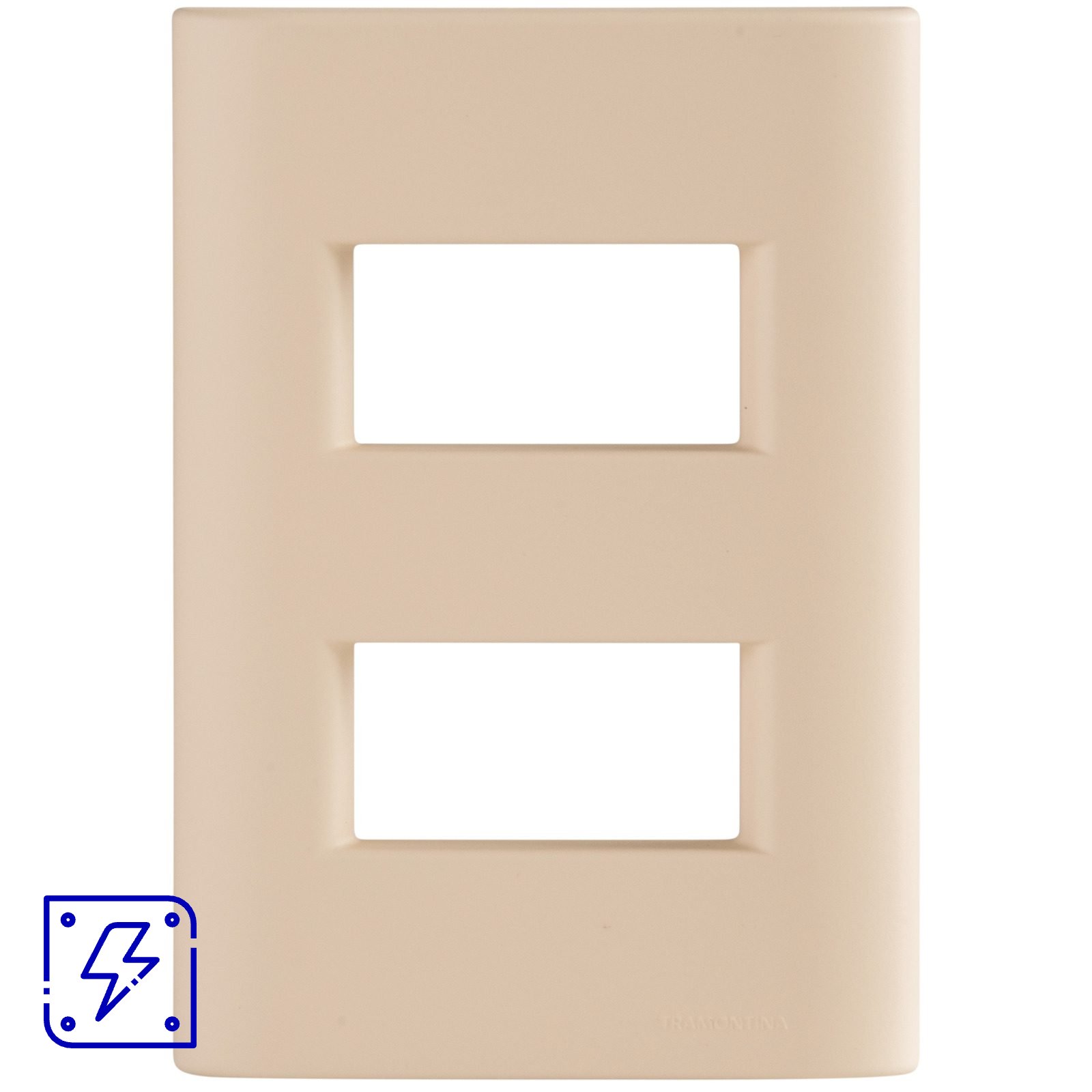Placa 2 Postos Afastados Tramontina Giz com Suporte Nude Soft Touch 20 UNIDADES EMB.MINIMA