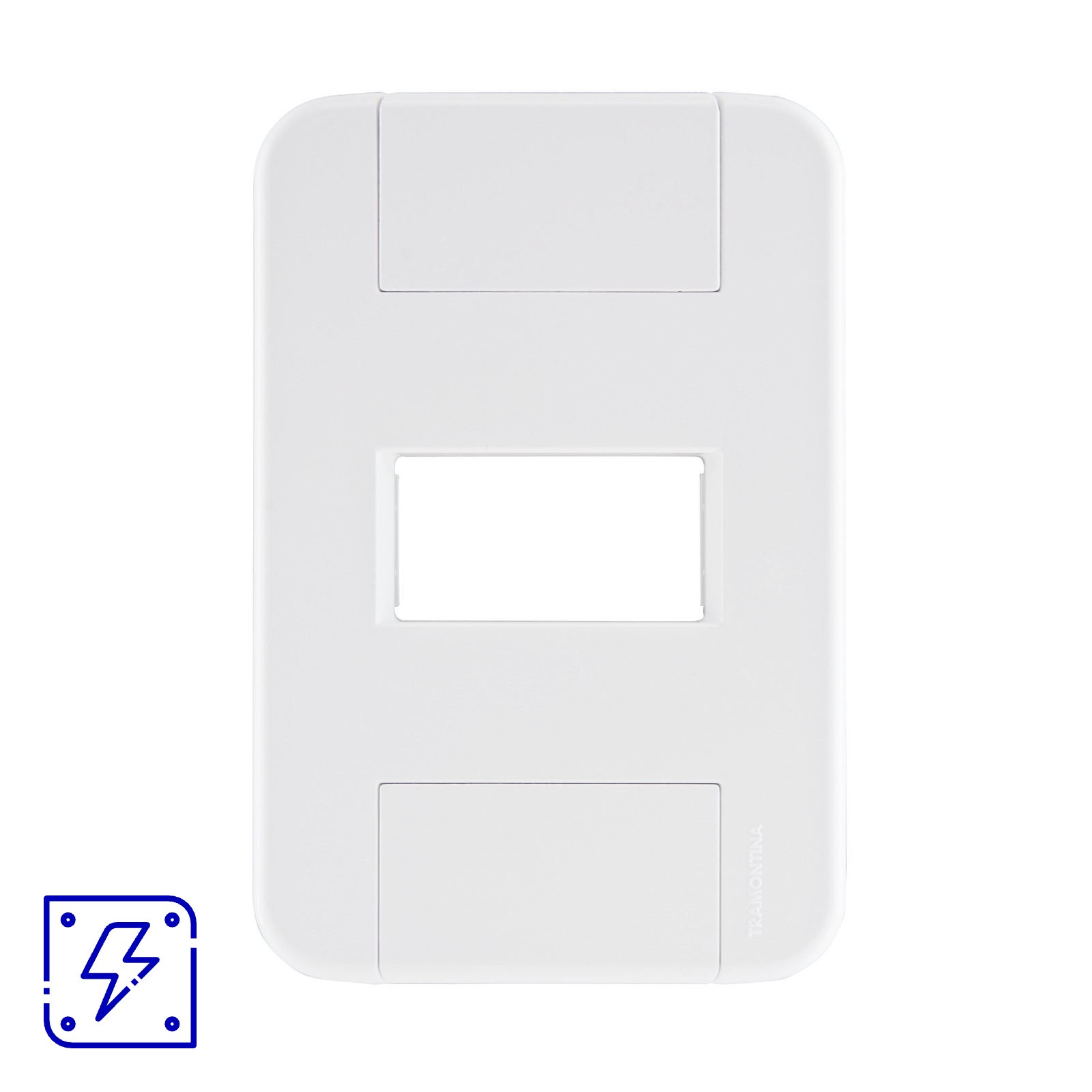 Placa 1 Posto Horizontal 4x2 Tramontina Tablet Branca 120 unidades 120 UNIDADES EMB.MINIMA