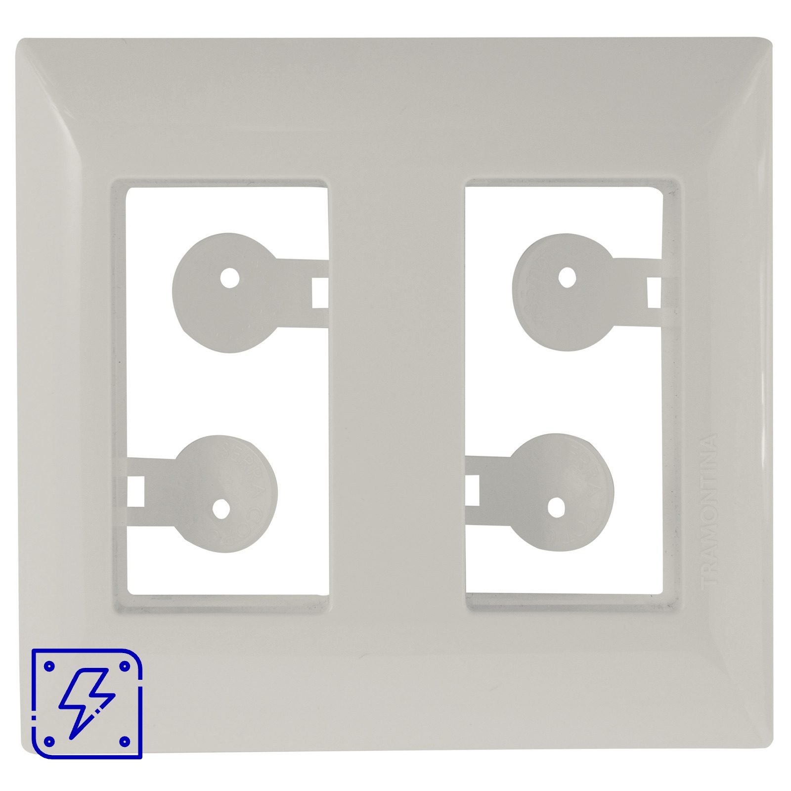 Placa para Móvel 2 Postos Tramontina Aria Branca 20 UNIDADES EMB.MINIMA