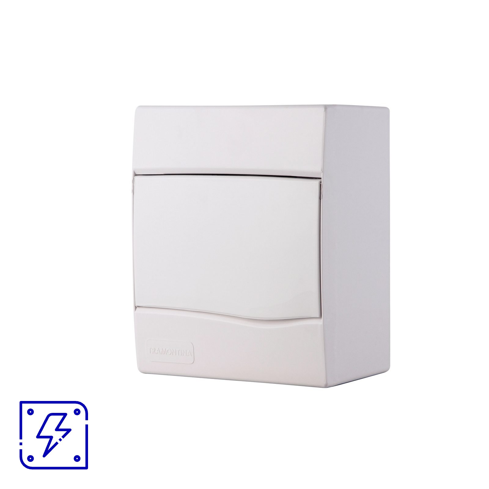 Quadro de Distribuição de Sobrepor 5 DIN ou 3 NEMA Tramontina com Porta Branca 10 UNIDADES EMB.MINIMA