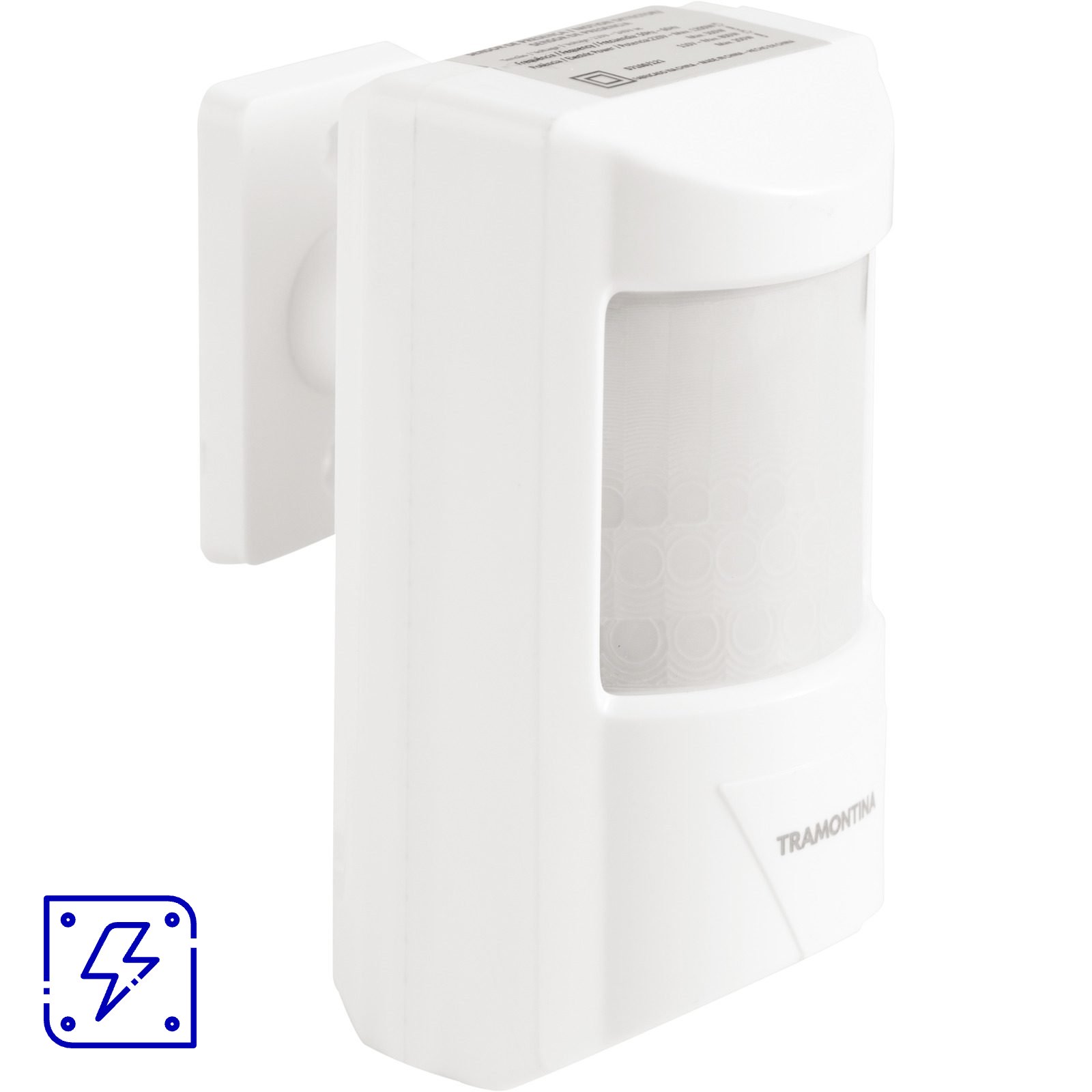 Sensor de Presença 180° Articulado Frontal Tramontina Bivolt com Fotocélula Branco 10 UNIDADES EMB.MINIMA