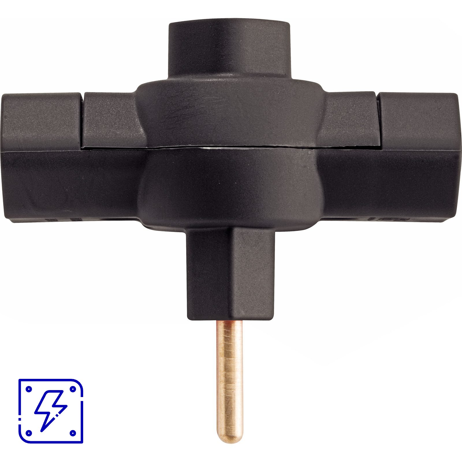 Plugue T 2P 250 V 10 A Tramontina Preto 50 UNIDADES EMB.MINIMA