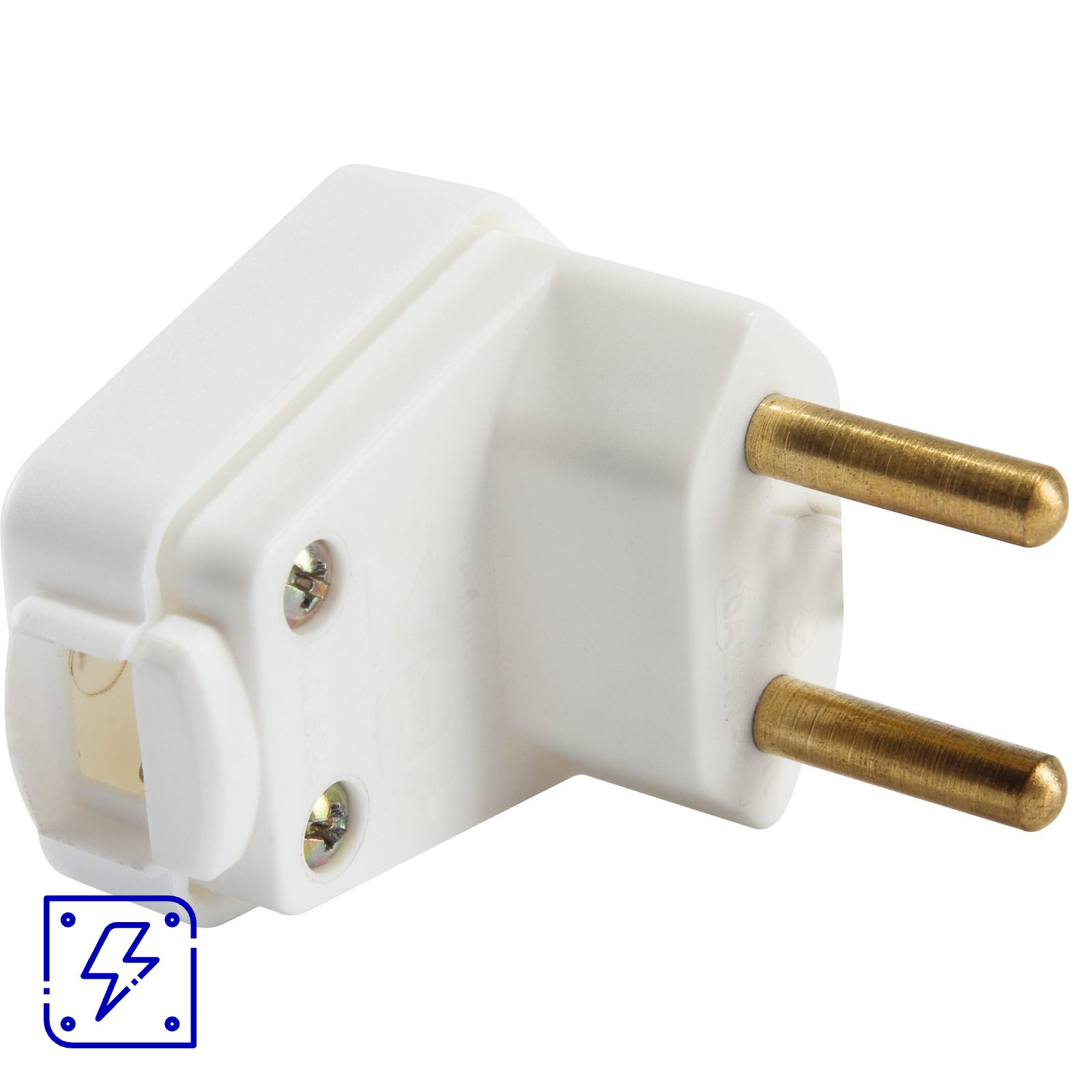 Plugue Angular 2P 250 V 10 A Tramontina Branco 50 UNIDADES EMB.MINIMA