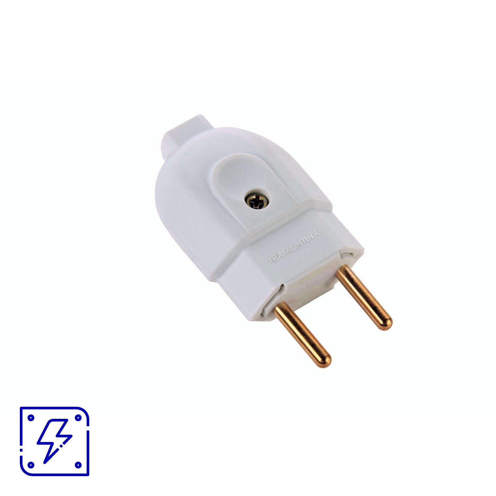 Plugue Macho 2P 250 V 20 A Tramontina Branco 50 UNIDADES EMB.MINIMA