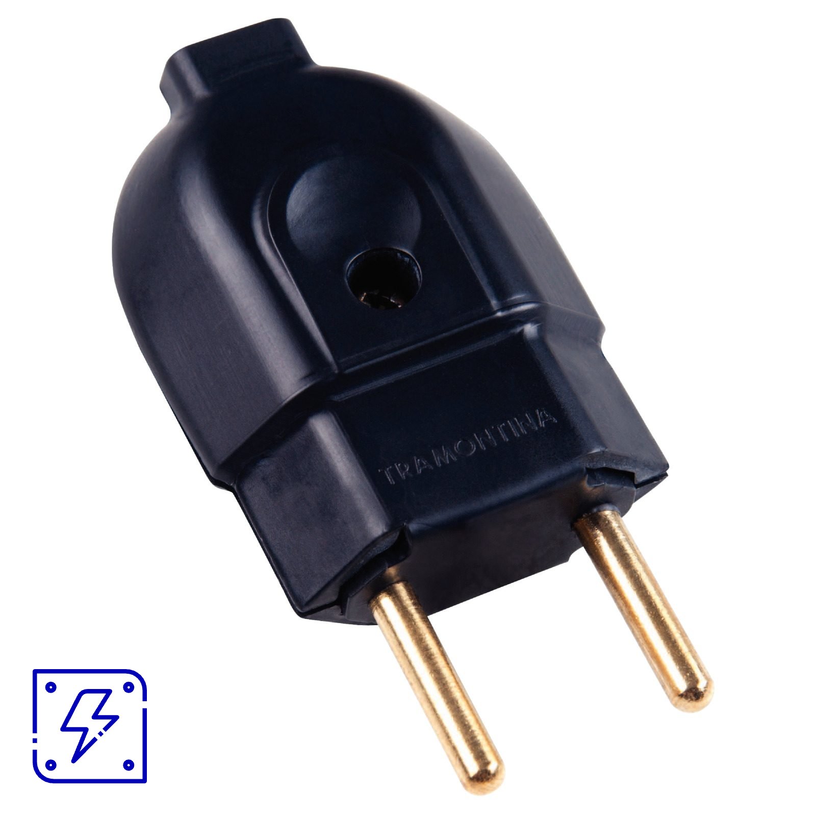 Plugue Macho 2P 20 A 250 V Tramontina Preto 50 UNIDADES EMB.MINIMA