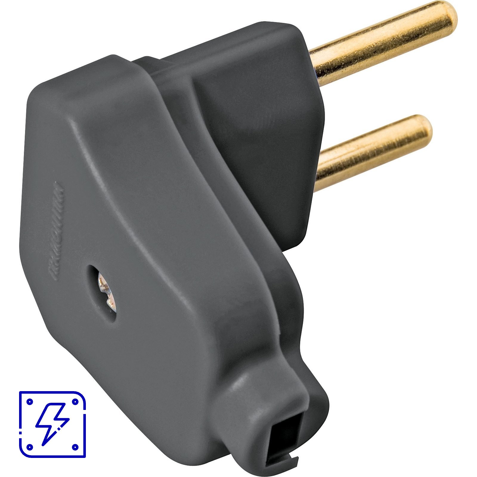 Plugue Angular 2P 250 V 10 A Tramontina Preto 100 UNIDADES EMB.MINIMA