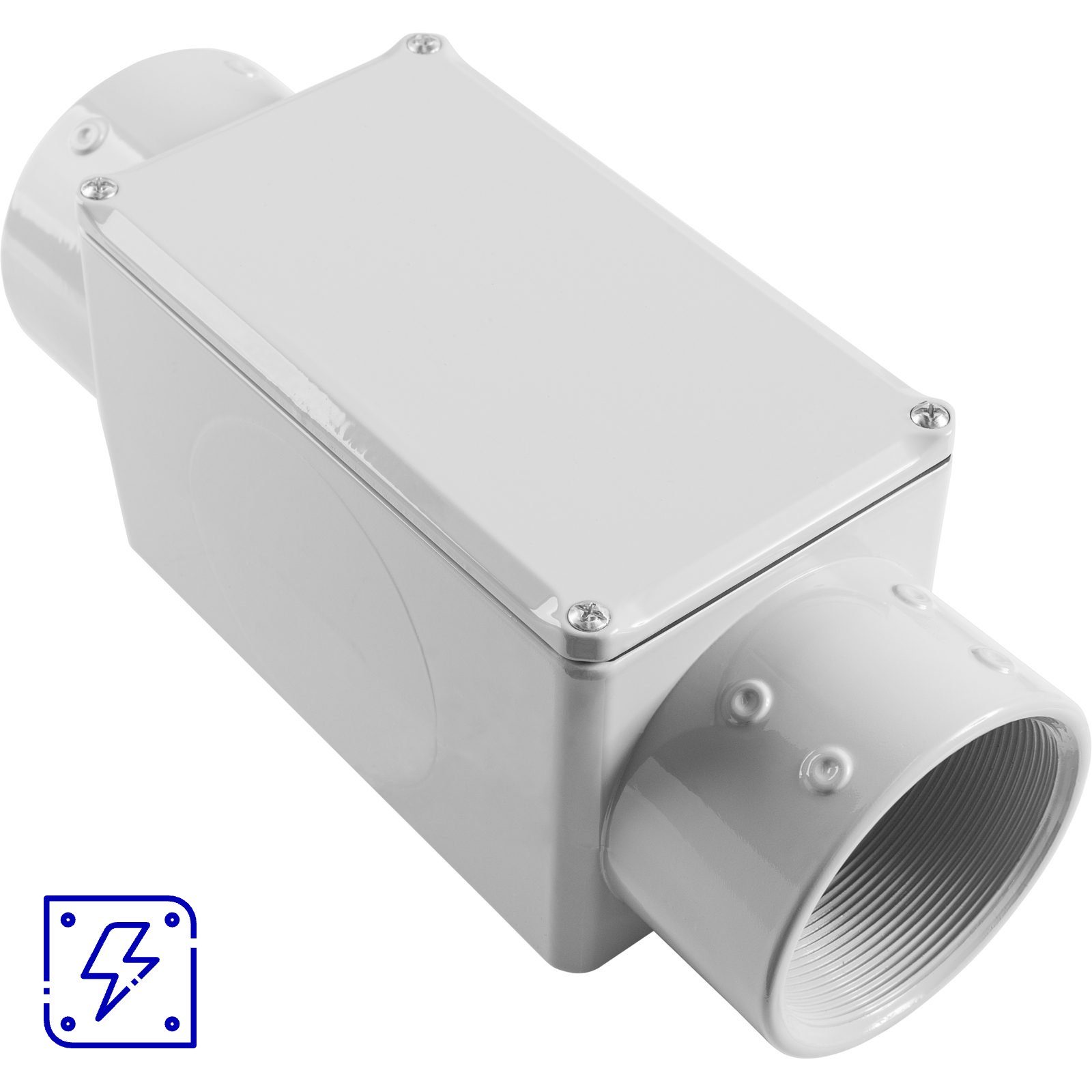 Condulete Fixo 3" Tipo C Tramontina com Rosca BSP com Tampa e com Pintura Eletrostática 1 UNIDADES EMB.MINIMA