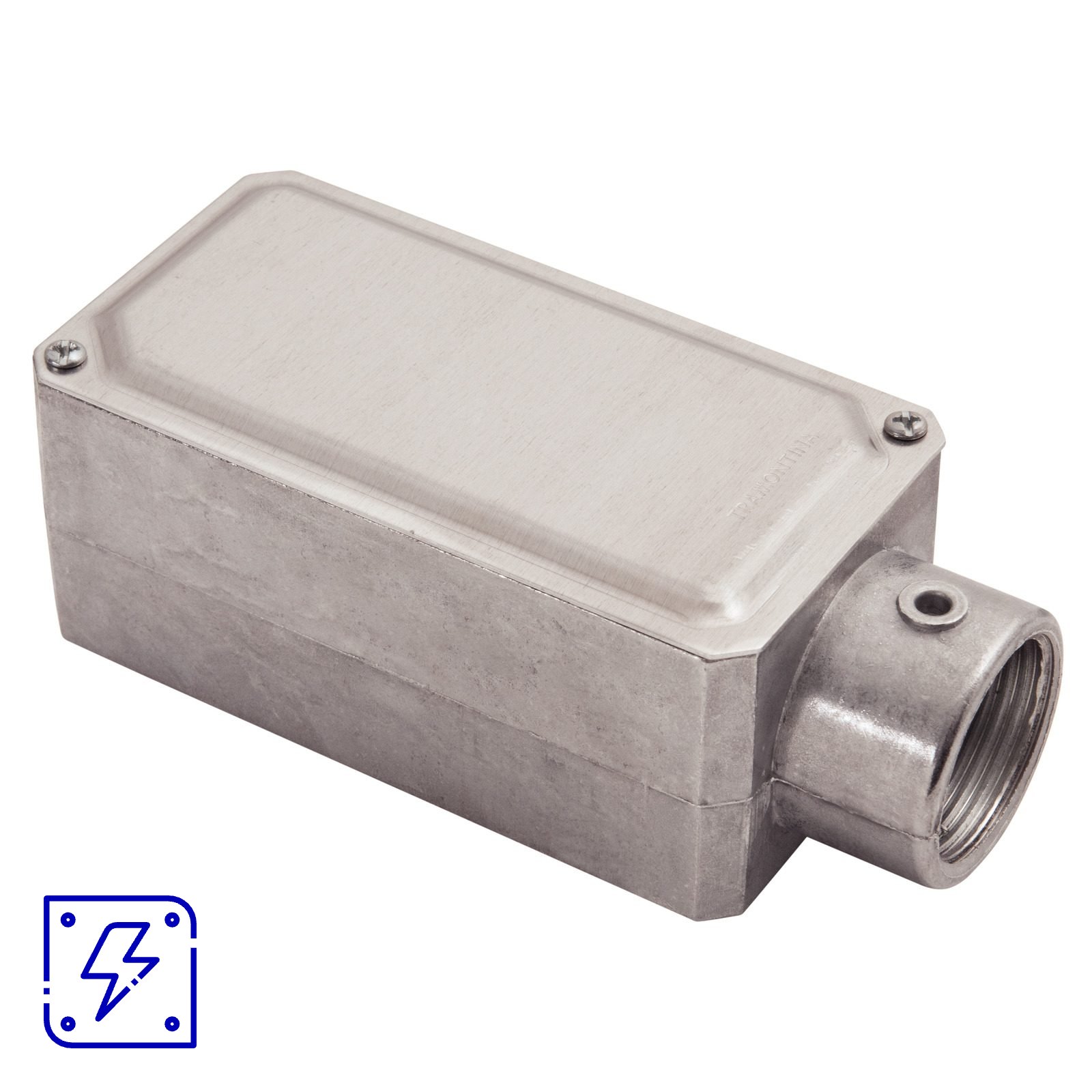 Condulete Fixo 1" Tramontina Tipo E com Rosca BSP e com Tampa Estampada 12 UNIDADES EMB.MINIMA