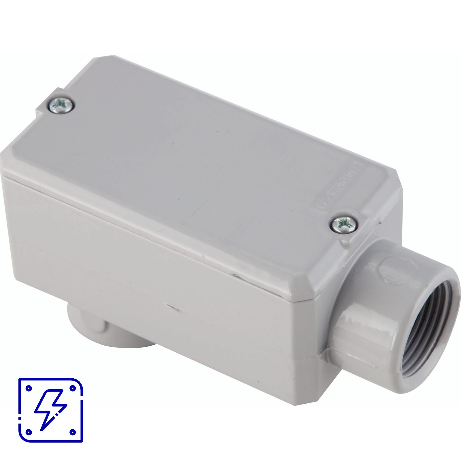 Condulete Fixo 2" Tipo LB Tramontina sem Rosca com Tampa e com Pintura eletrostática a Pó 6 UNIDADES EMB.MINIMA
