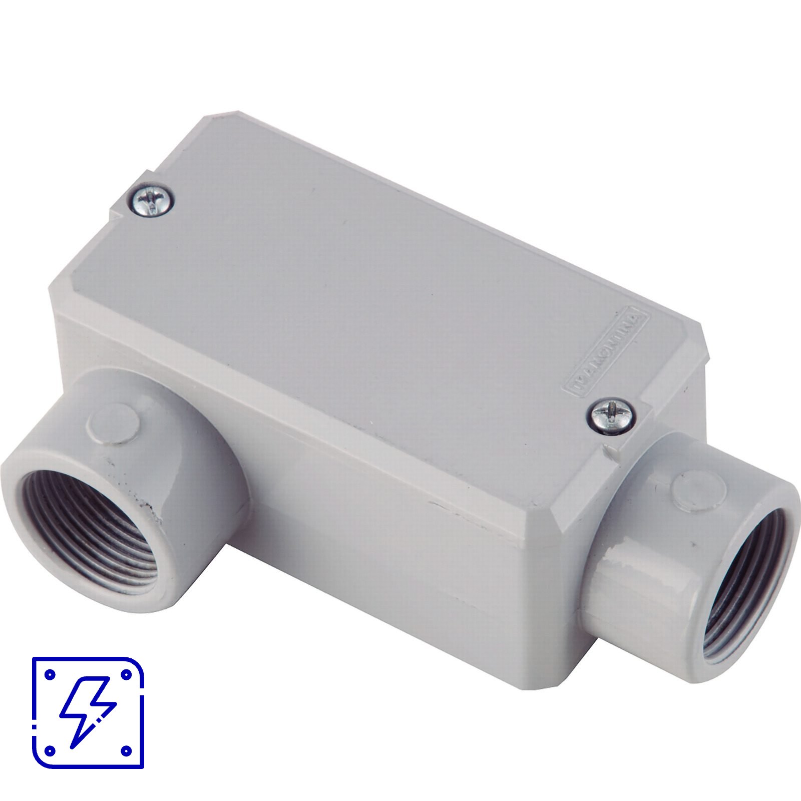 Condulete Fixo 2" Tipo LR Tramontina com Tampa com Rosca NPT e com Pintura Eletrostática a Pó 6 UNIDADES EMB.MINIMA