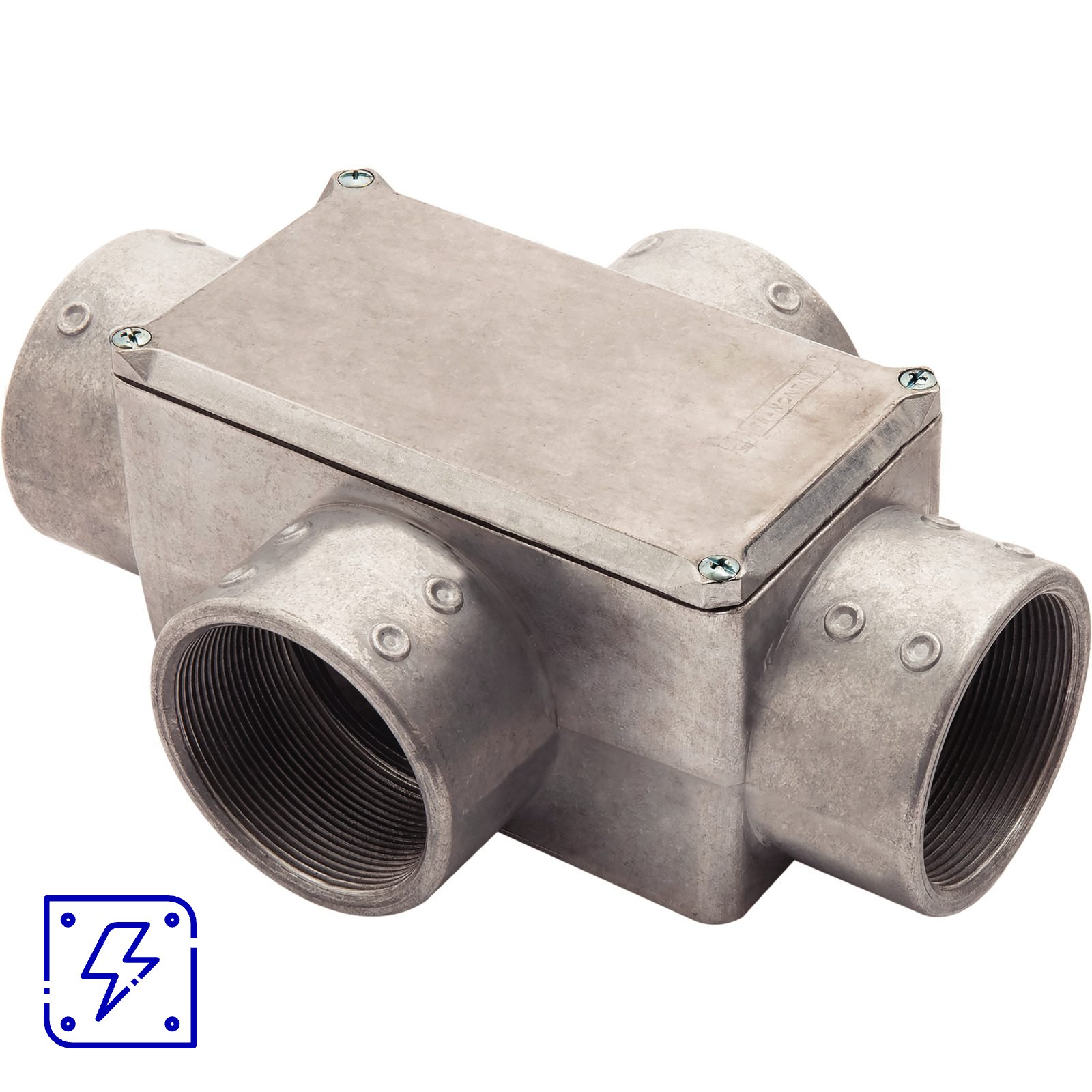 Condulete Tipo X 4" Fixo Tramontina com Tampa com Rosca BSP e sem Pintura 1 UNIDADES EMB.MINIMA