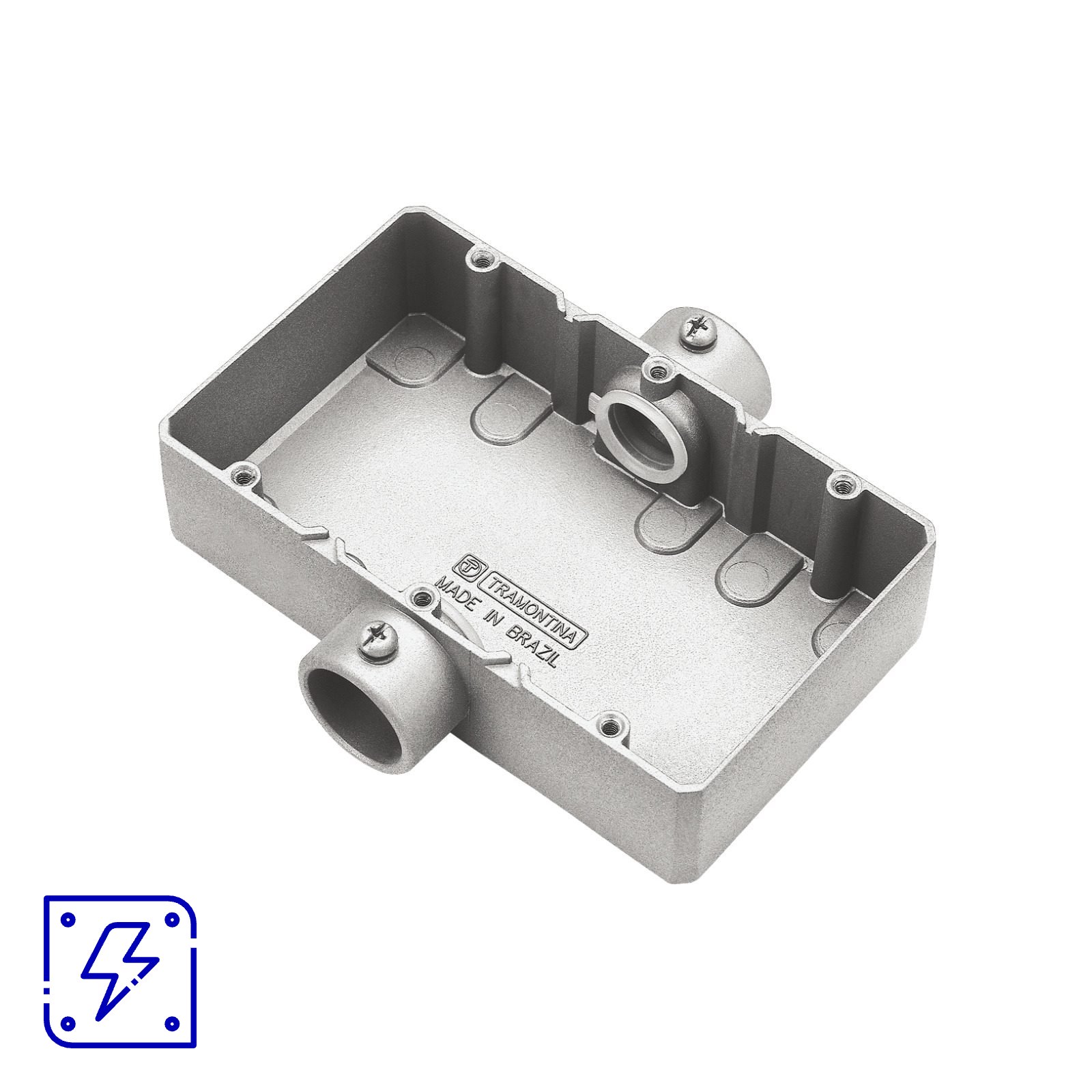 Condulete Tipo CT 3/4" Triplo Tramontina sem Rosca e sem Pintura 6 UNIDADES EMB.MINIMA
