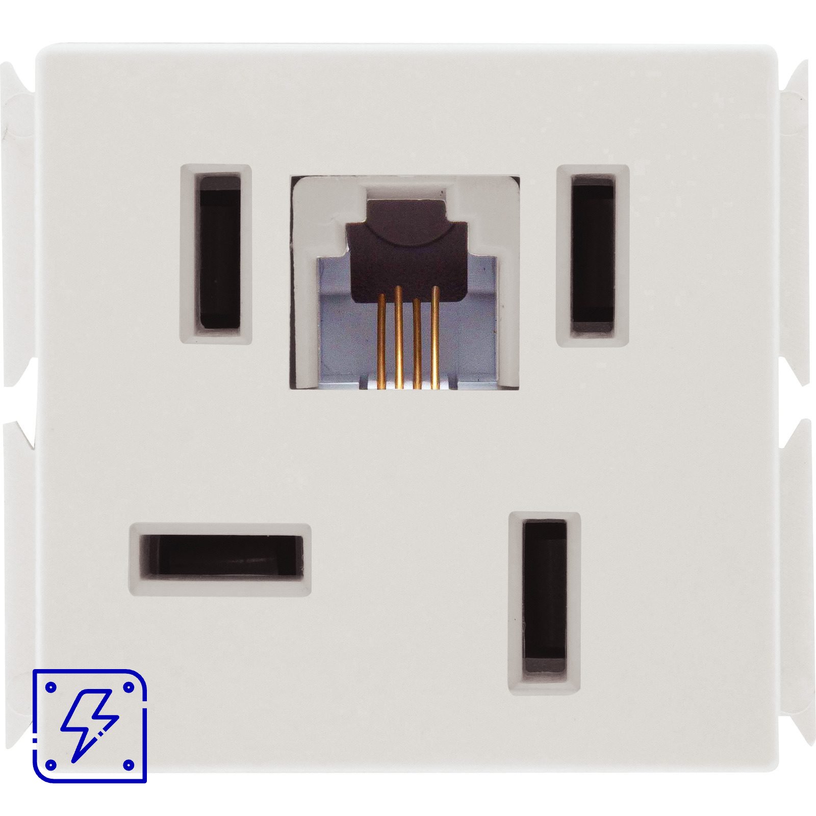 Módulo para Tomada de Telefone 4P e RJ11 Tramontina Aria Branco 1 UNIDADES EMB.MINIMA