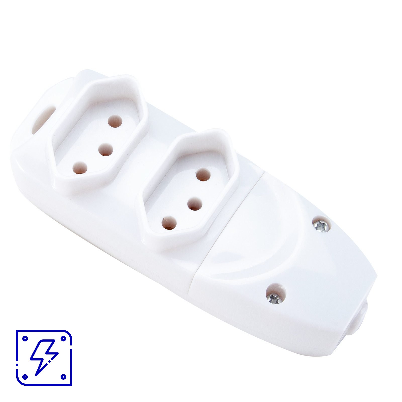 Tomada Múltipla 2 Tomadas 2P+T 10 A 250 V Tramontina 20 UNIDADES EMB.MINIMA