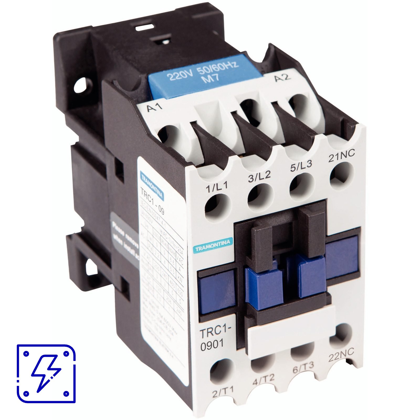Contator Tripolar Tramontina TRC1-0901 9 A 220 Vca 1NF 1 UNIDADES EMB.MINIMA