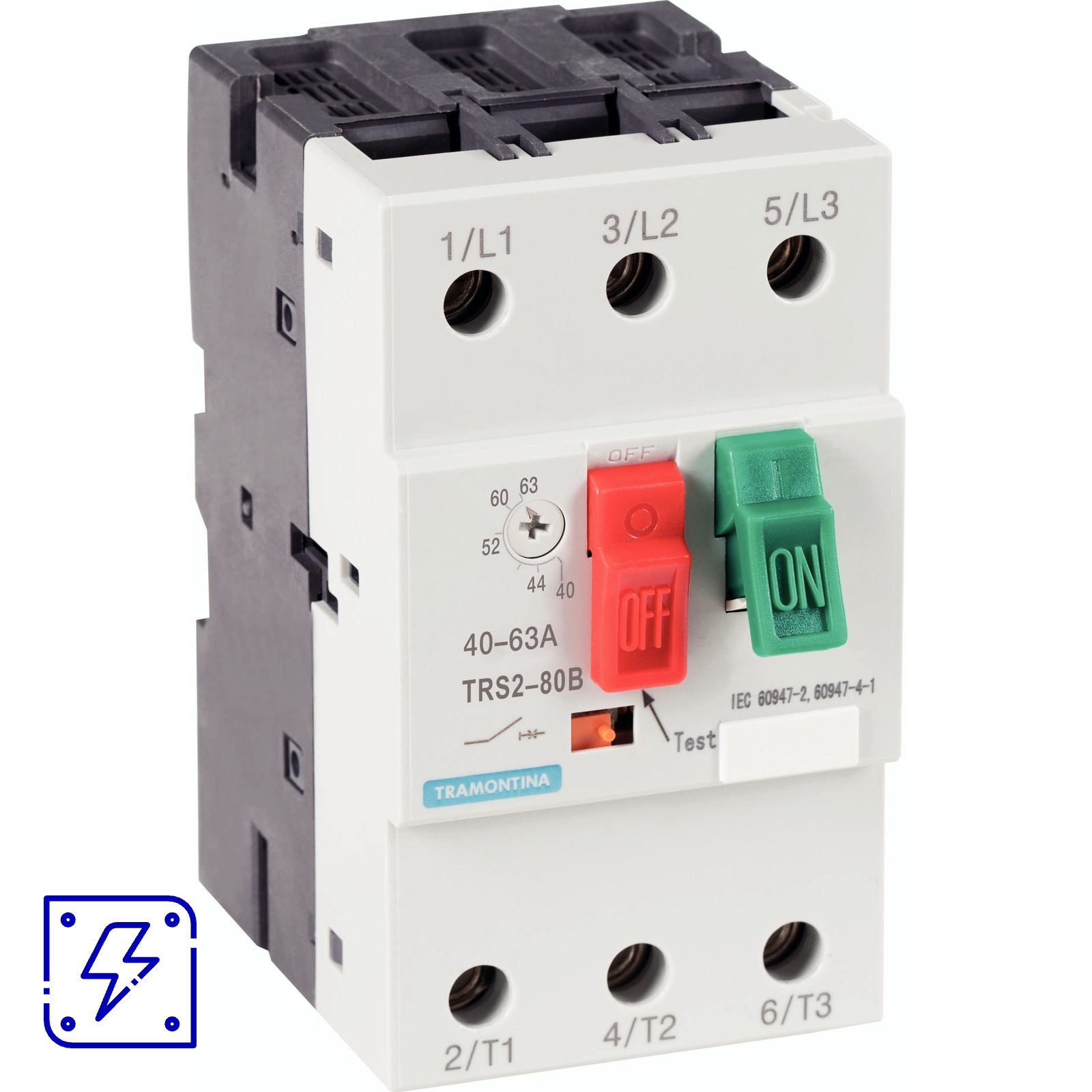 Disjuntor Motor Tramontina TRS2-80B 40~63 A 1 UNIDADES EMB.MINIMA