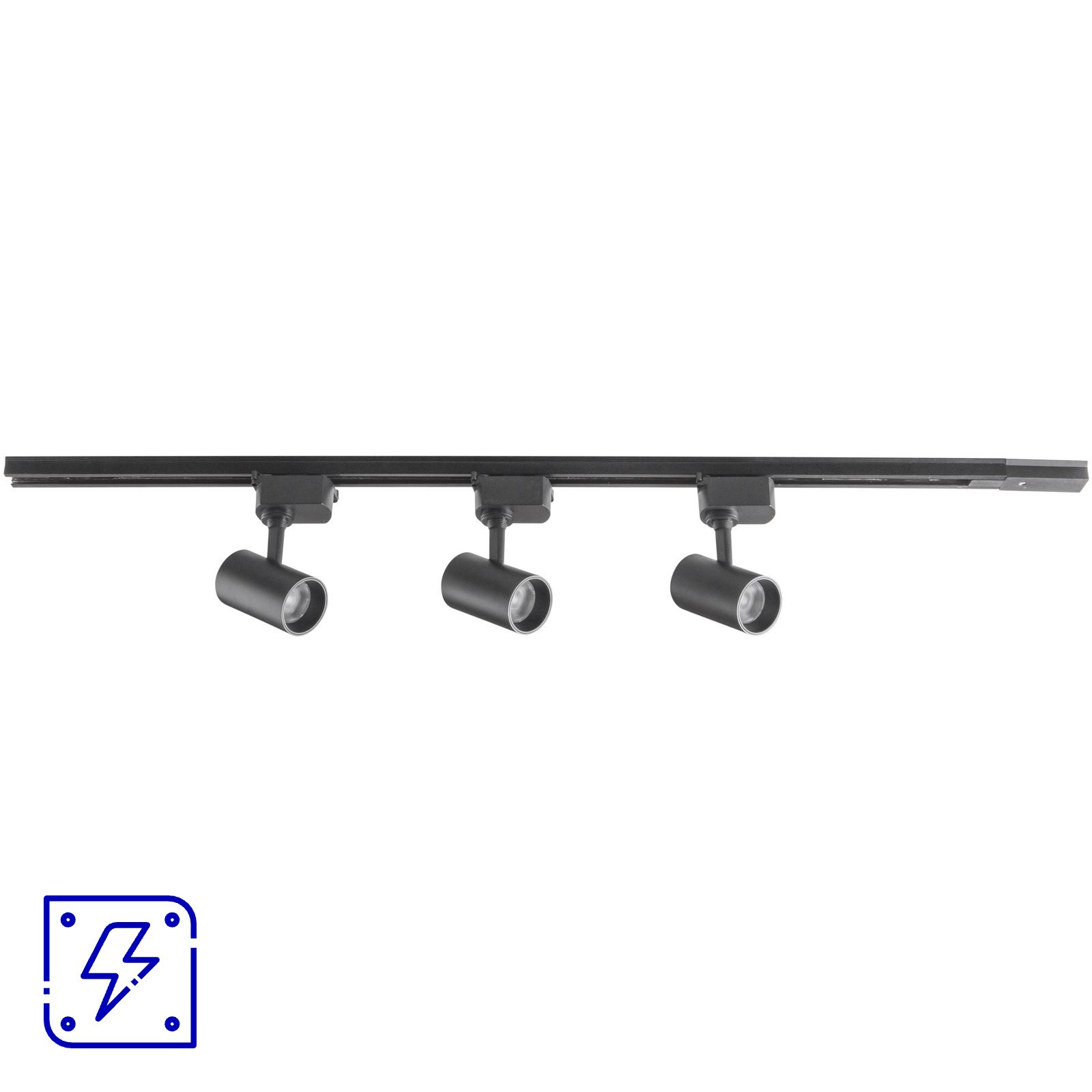 Luminária Trilho Eletrificado Tramontina 1 m com 3 Spots 15 W Preto 3000K Luz Amarela 5 UNIDADES EMB.MINIMA