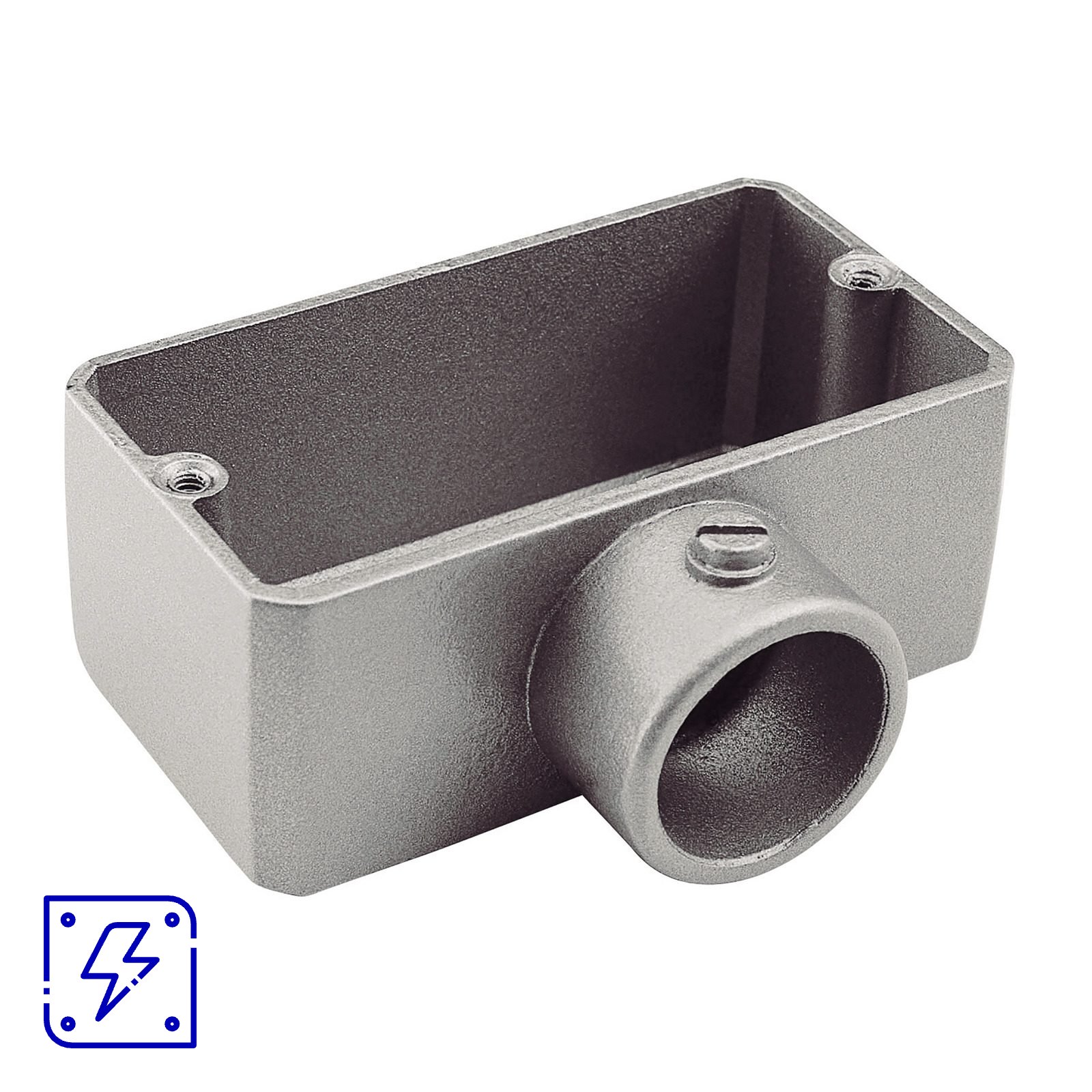 Condulete fixo 1.1/4" tipo "B" - com tampa, rosca BSP e com pintura eletrostática a pó. 1 UN. EMB.MINIMA