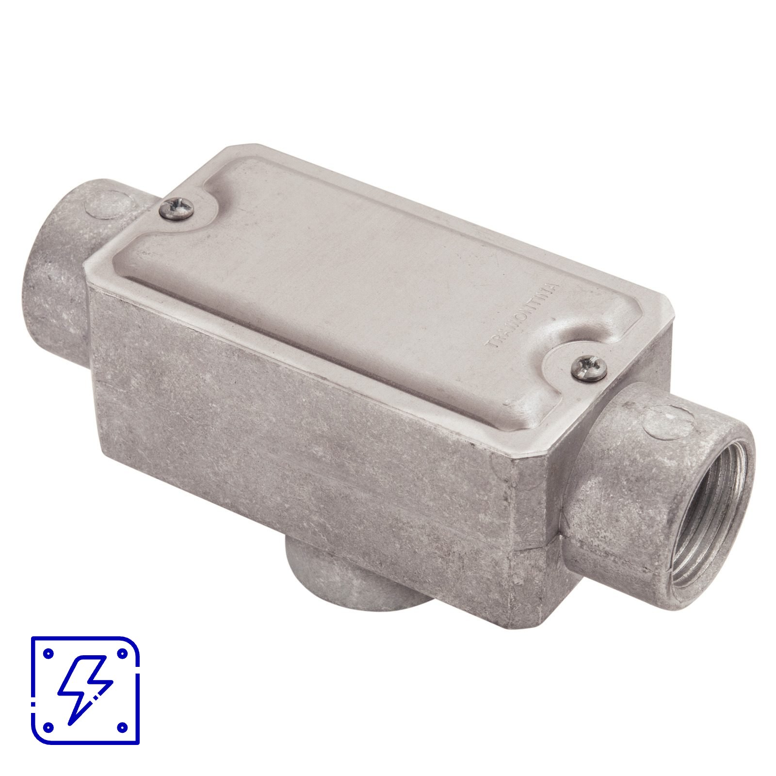 Condulete fixo 1/2" tipo "TB" - com tampa / rosca BSP / sem pintura 1 UN. EMB.MINIMA
