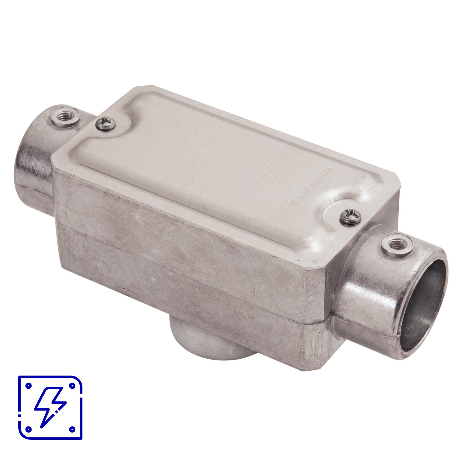 Condulete fixo 1/2" tipo "TB" - com tampa / sem rosca / sem pintura 1 UN. EMB.MINIMA
