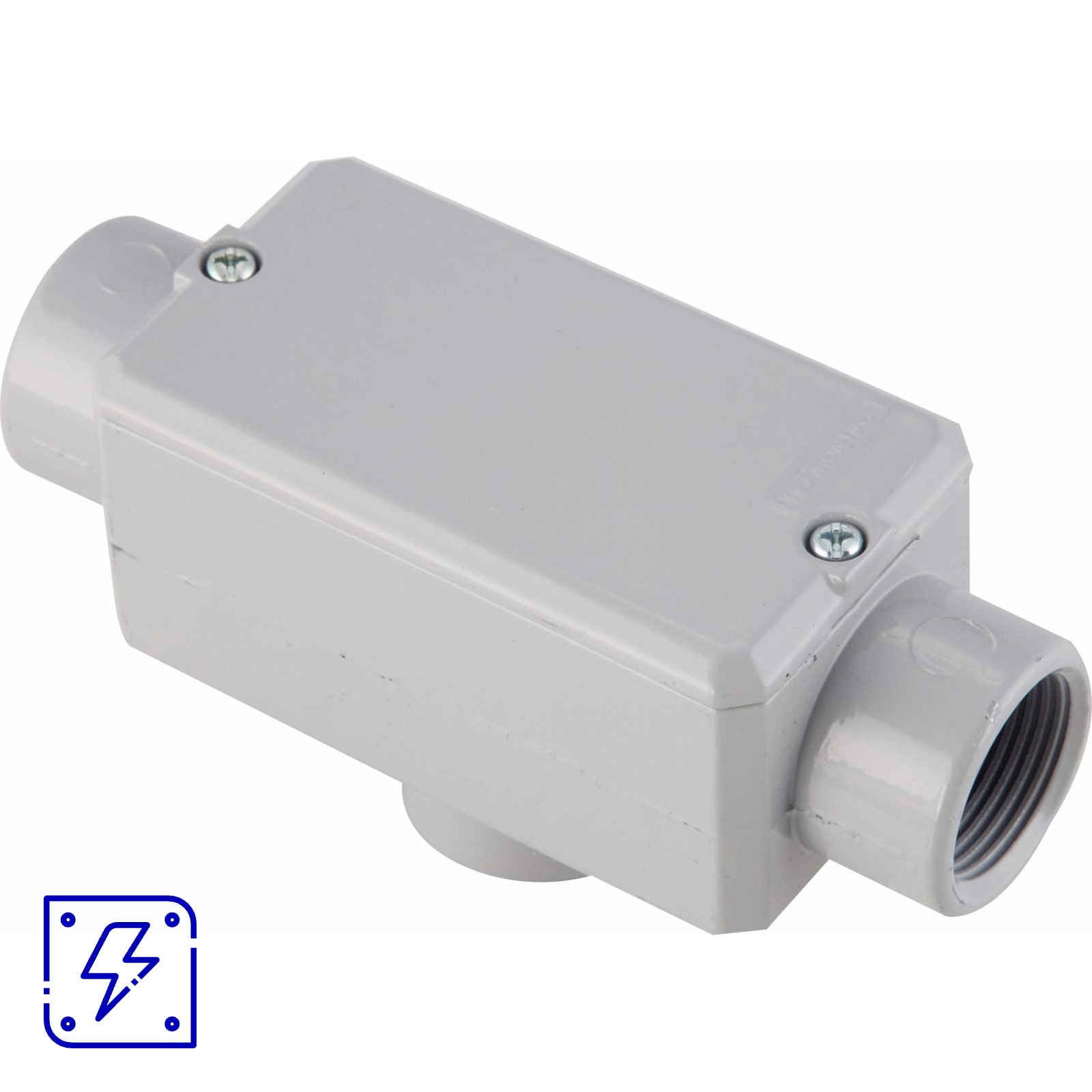 Condulete fixo 1/2" tipo "TB" - com tampa / rosca BSP / com pintura eletrostática a pó 1 UN. EMB.MINIMA
