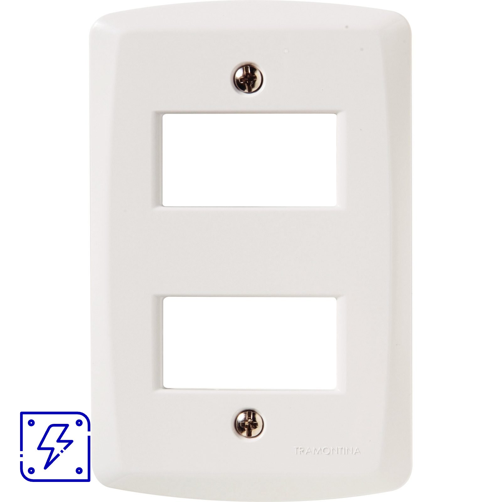 Placa 2 Postos Afastados 4x2 Tramontina Lux² Branca 20 UNIDADES EMB.MINIMA