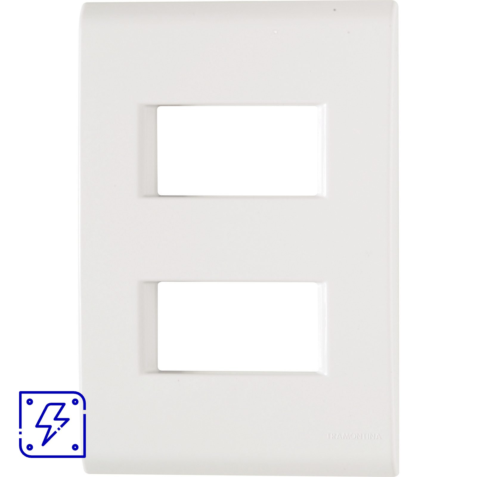 Placa 2 Postos Afastados 4x2 Tramontina Liz Branca 20 UNIDADES EMB.MINIMA