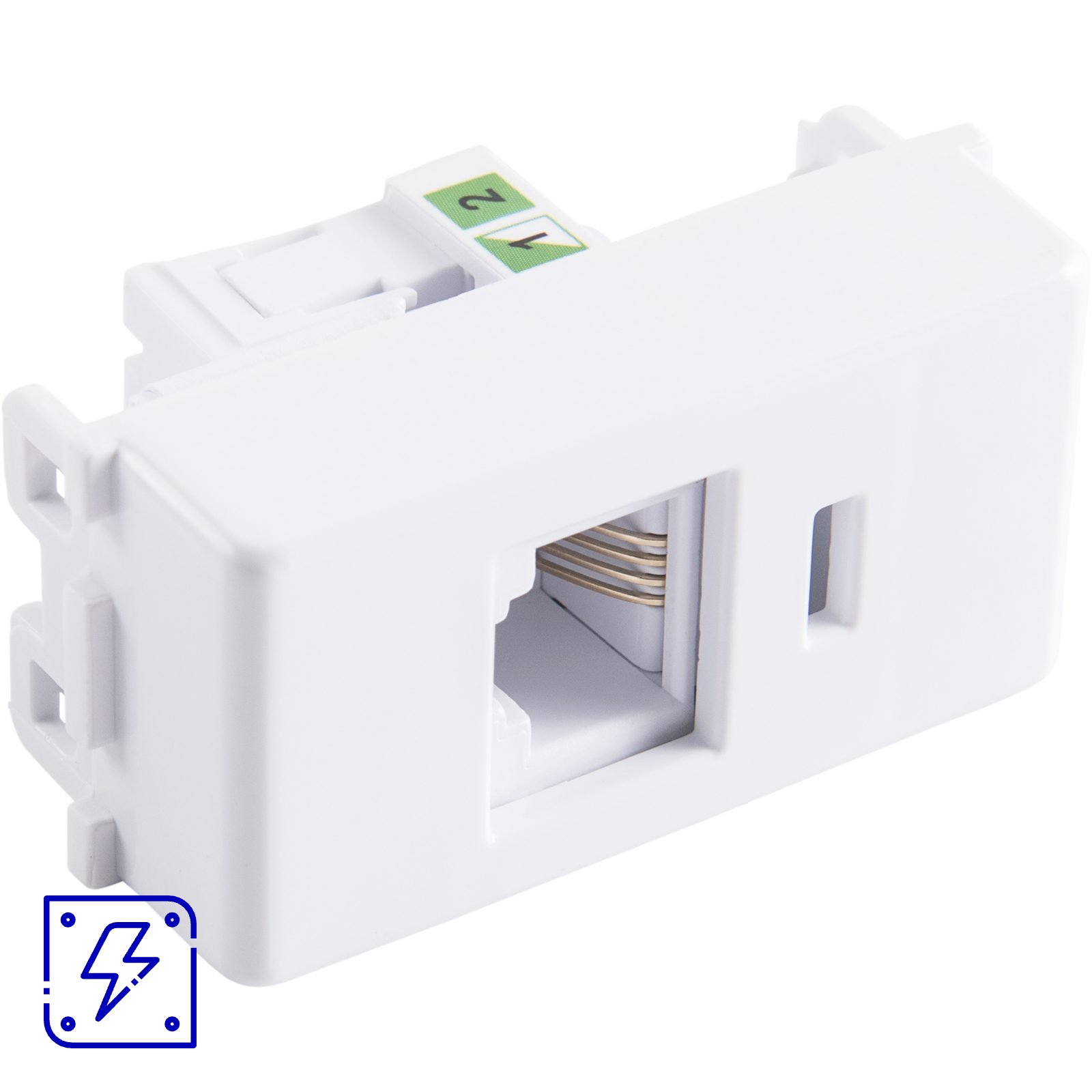 Módulo para Tomada de Telefone RJ 11 Tramontina Branco 10 UNIDADES EMB.MINIMA